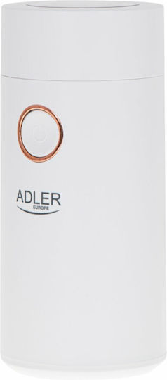 Adler Електрически Кафемелачка 150W с капацитет за кафе на зърна 75гр Бял