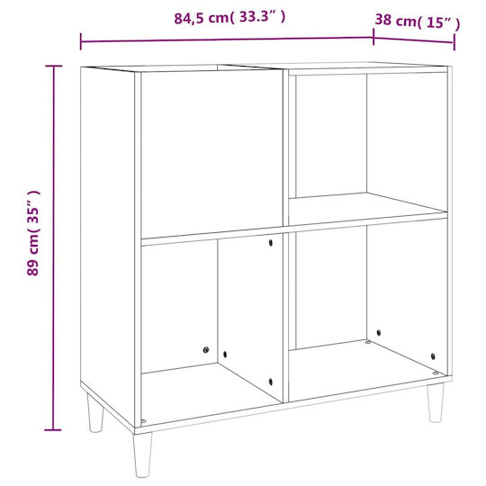 vidaXL Hi-Fi Möbel Weiß 38x84.5x89cm
