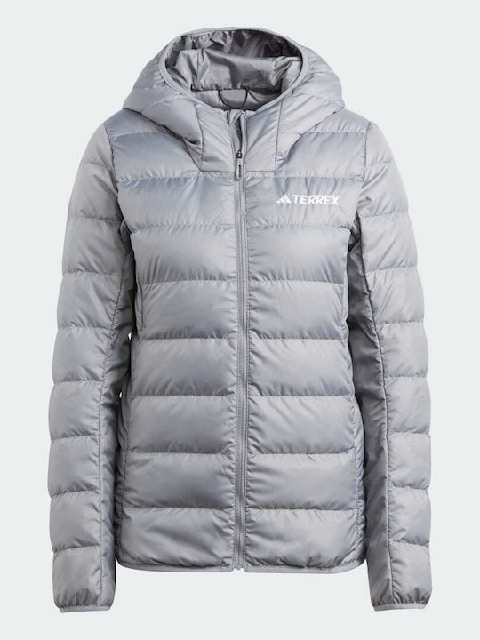 Terrex Multi Women's for Hiking Short Puffer Jacket for Winter with Hood