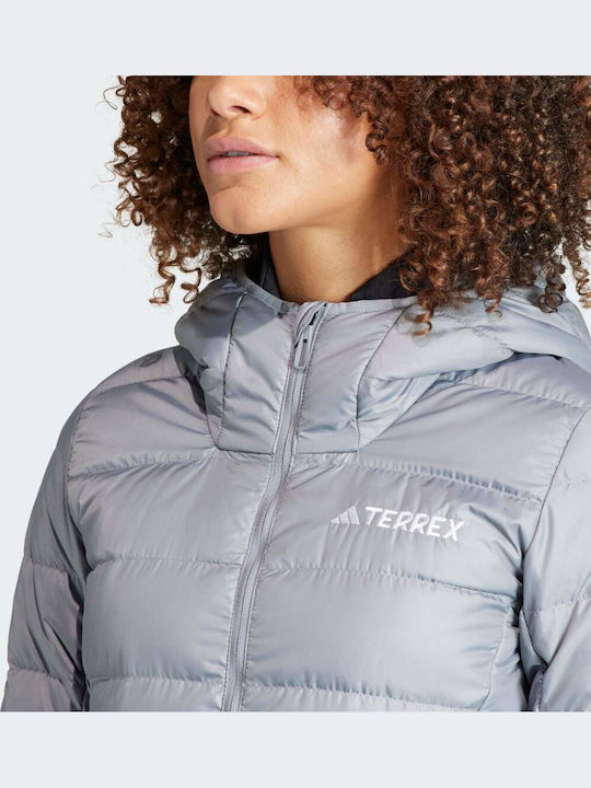 Terrex Multi Women's for Hiking Short Puffer Jacket for Winter with Hood