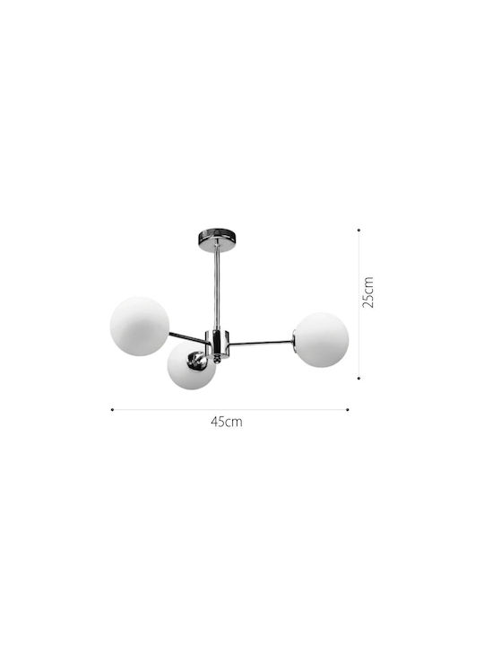 Inlight Deckenleuchte 45cm Silber mit Fassung G9