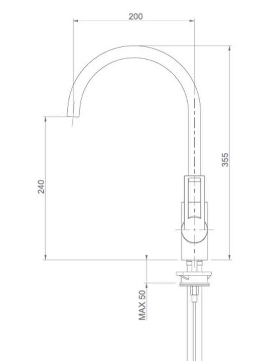 Sanitec Quattro Kitchen Faucet Counter Sabbia