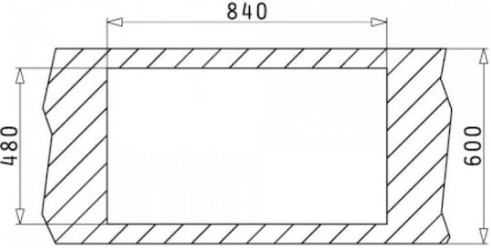 Pyramis Athena Extra 2B Ένθετος Νεροχύτης Inox Σατινέ Μ86xΠ50cm Ασημί