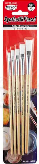 Meyco Plaque Paint Brush Set No10 / No2 / No4 / No6 / No8 5pcs