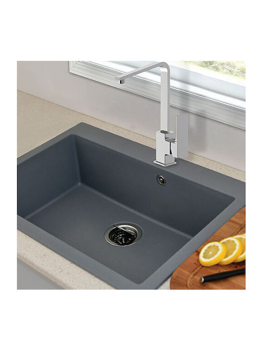 Crown Quadra Q70 6770-150 Drop-In Spüle aus Verbundgranulat B70xT50cm Titanium