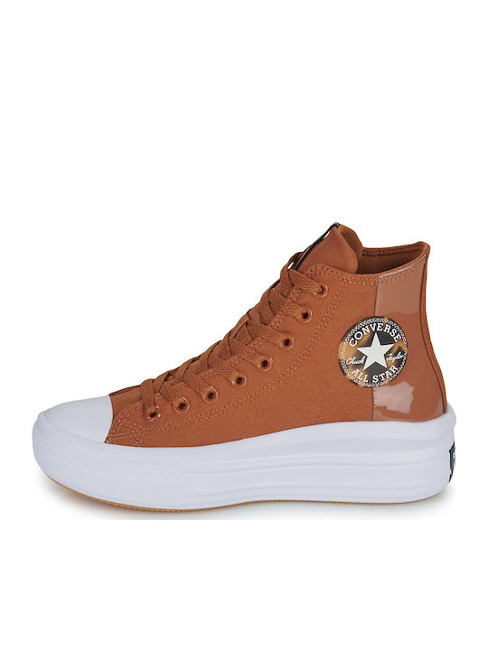 Chuck Taylor All Star Move Високи Тъмен Кафяв / Черен / Бял