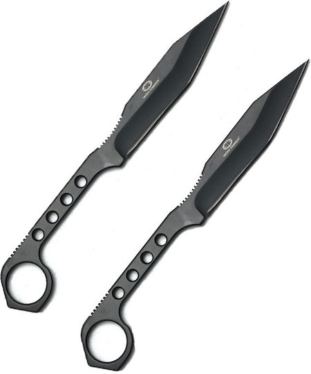 AlpinPro Garfish Cuțit Negru în Toc Set 2buc