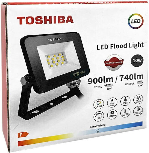 Toshiba Στεγανός Προβολέας LED 10W Ψυχρό Λευκό 6500K IP65