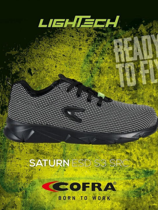 Cofra Saturn Low Safety Black S3 with Certification ESD ,SRC