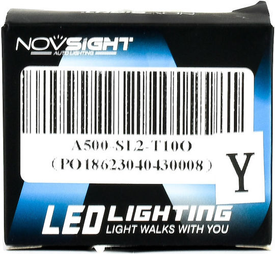 NovSight Lamps Car & Motorcycle T10 / W5W Canbus LED Orange 12V 3W 2pcs