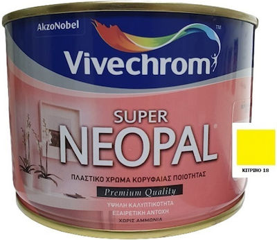 Vivechrom Super Neopal Πλαστικό Χρώμα για Εσωτερική Χρήση Κίτρινο 375ml