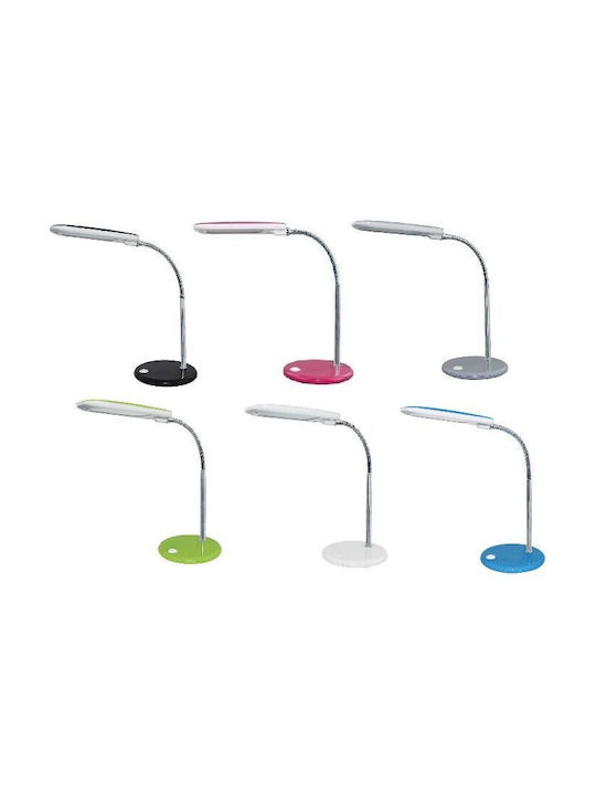 Aca Baz LED Office Lamp with Flexible Arm in Silver Color