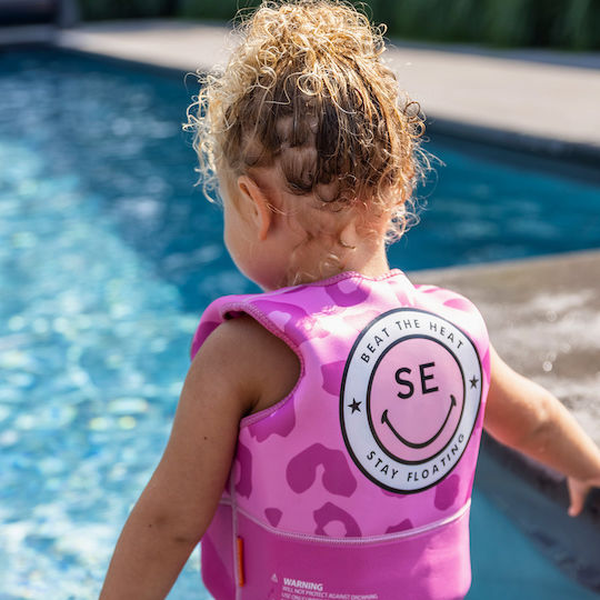 Swim Essentials Kinder-Schwimmweste Roze Panterprint Vest