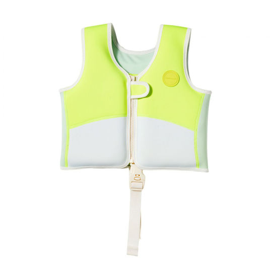 Sunnylife Kids' Life Jacket Neoprene Yellow Shark Tribe Blue Neon Citrus