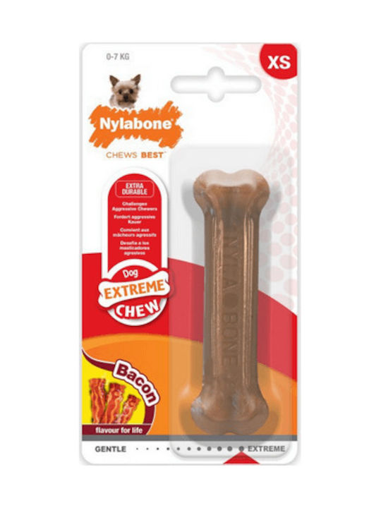 Nylabone Power Παιχνίδι Κόκκαλο Σκύλου Μασητικό με Γεύση Μπέικον Medium Καφέ 1τμχ