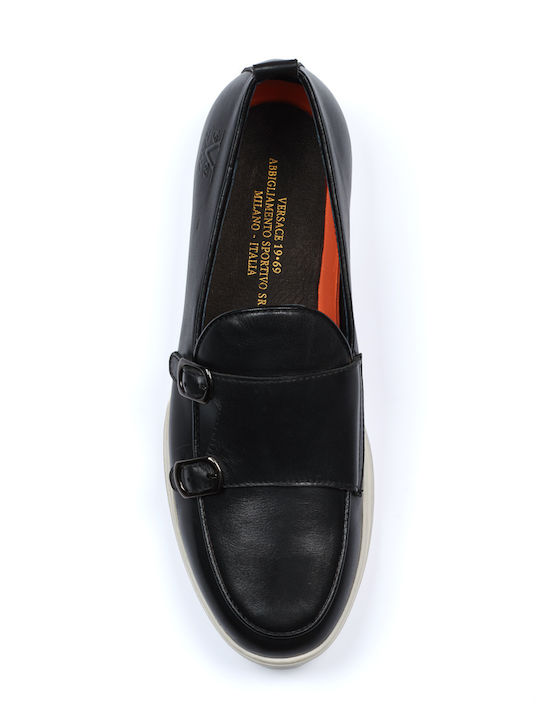 Δερμάτινα Ανδρικά Loafers σε Μαύρο Χρώμα