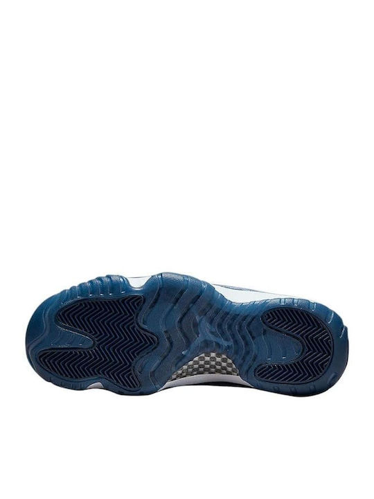 Air  11 Retro Sneakers Midnight Navy / Metallic Silver / White