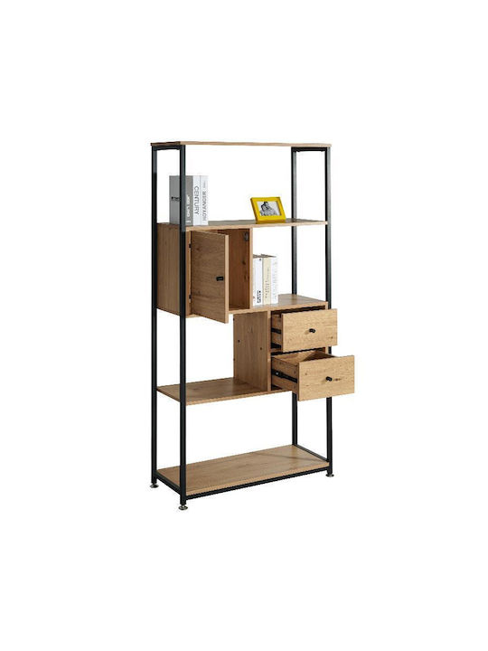 Βιβλιοθήκη Edge Grey Oak 78x30x158εκ.