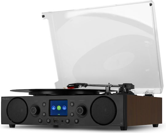 Audizio Tulsa Audio Centre 102.194 Pick-Up cu Preamp și Difuzoare încorporate Maro Radio FM, Radio DAB+