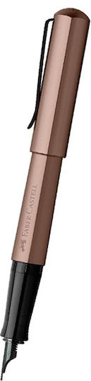 Faber-Castell FABER Πένα Γραφής Medium Μπρούτζινη από Αλουμίνιο με Μπλε Μελάνι