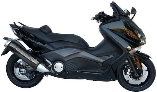 Fabbri Motorcycle Windshield & Windscreen Tinted Visor for Yamaha T-Max 530 Gen-X Black Matt 2012-2016 YX136/XDX