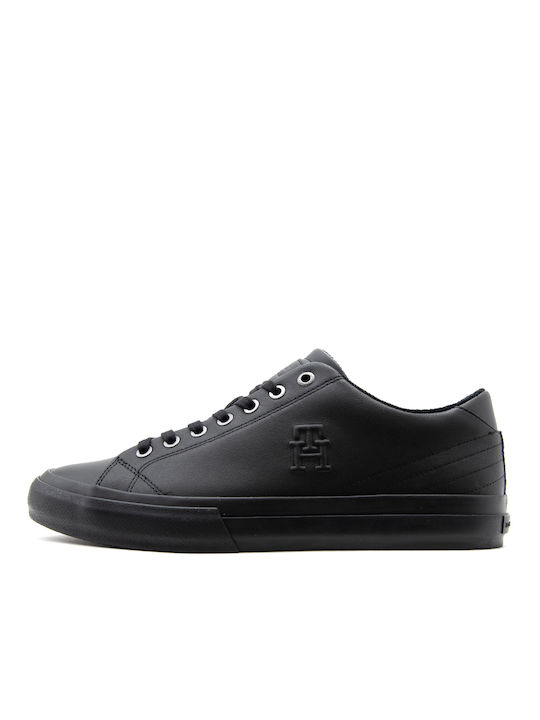 Tommy Hilfiger Monogram Lace Up Sneakers Black