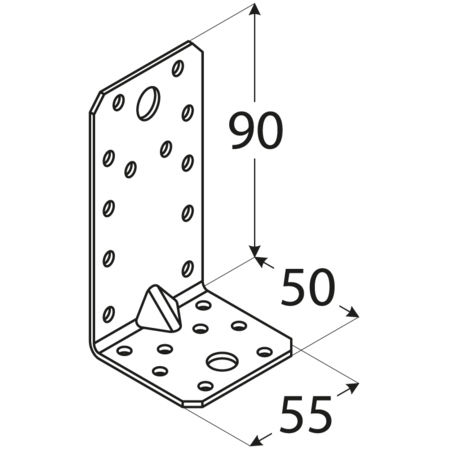 Showood Unghiul de conectare pentru Pergolă din Metal 9x5cm 1buc
