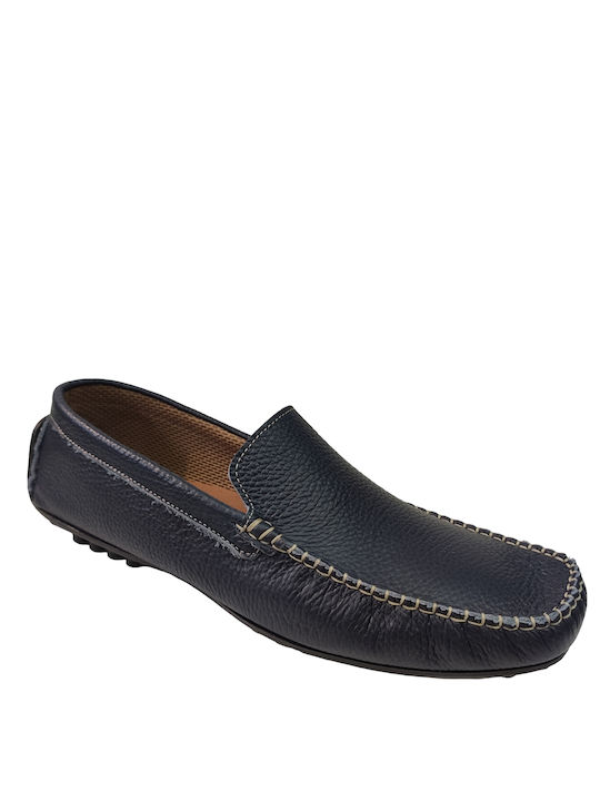 Nicon Footwear Co. NI17 Leder Herren Mokassins in Blau Farbe