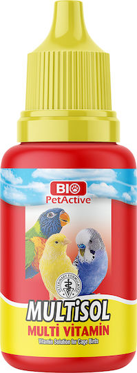 Bio Petactive Bio Pet Active Multisol Multivitamin Vitamin für Vogelgesundheitsprodukte 30ml