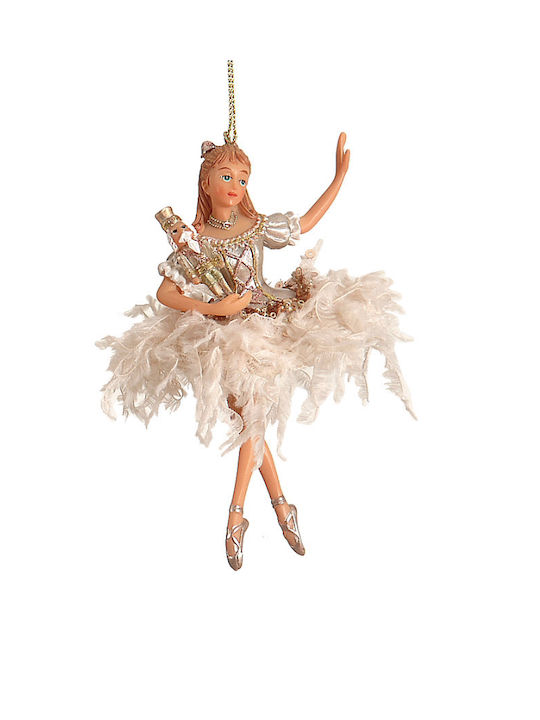 AG Trees Christmas Polyresin Ballerina Ornament Pink