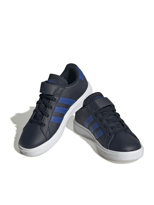 Grand Court 2.0 EL K Kids Sneakers with Hoop and Loop Closure Black