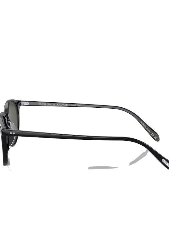 Oliver Peoples Unisex Sunglasses with Black Plastic Frame and Black Polarized Lens