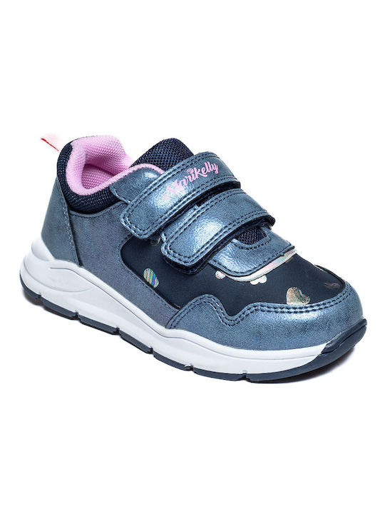 Kids Sneakers with Scratch Navy Blue