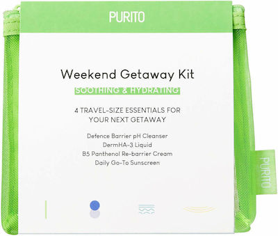 Purito Weekend Getaway Skin Care Set for Moisturizing & Facial Cleaning with Face Cleanser , Face Cream & Facial Lotion