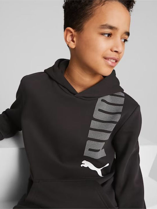 Puma Kids Sweatshirt with Hood Black