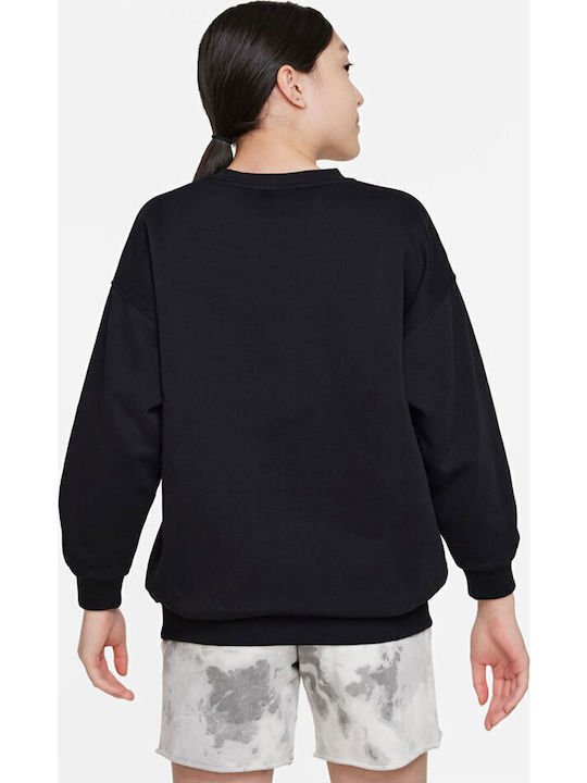 Nike Fleece Παιδικό Φούτερ με Κουκούλα Μαύρο Sportswear Club
