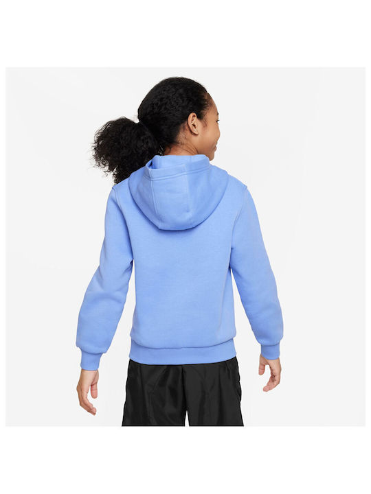 Nike Kids Fleece Sweatshirt with Hood Blue Sportswear Club