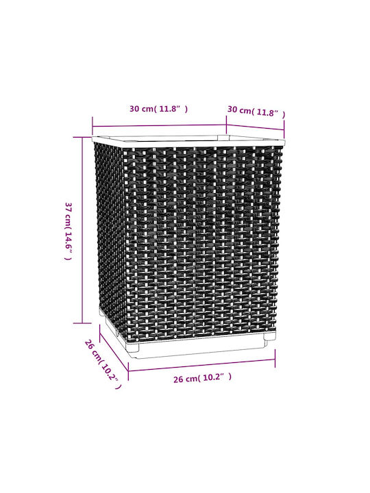 vidaXL Set of 4 Plastic Brown Planter Boxes 30cm