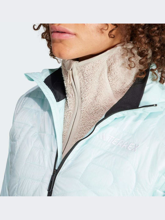 Terrex Xperior Varilite PrimaLoft Women's Hiking Short Puffer Jacket for Spring or Autumn Turquoise