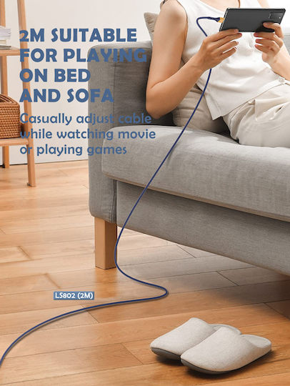 Ldnio LS802 USB-A to Lightning Cable 30W White 2m