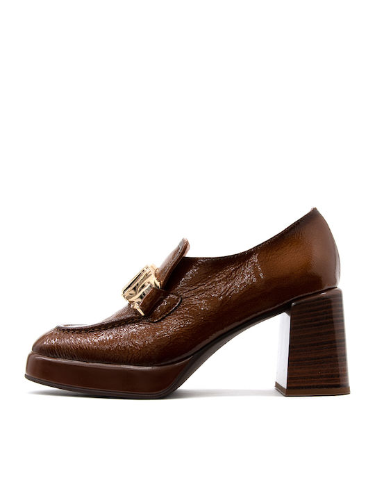Hispanitas RIO Leder Pumps mit hohem Absatz Tobacco Patent Leather Hispanitas RIO Leder Pumps mit hohem Absatz Tobacco Patent Leather
