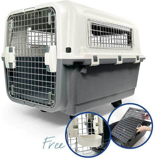 IATA 5 Gray Dog Transport Cage 81x57x65cm