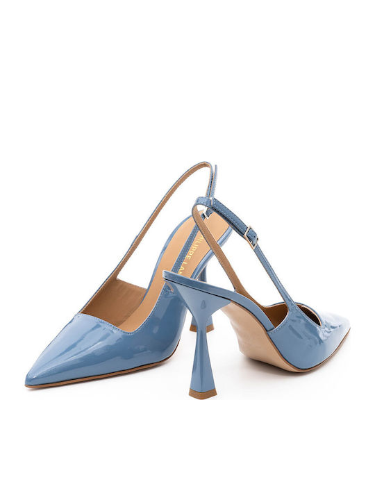 Pumps mit Riemchen Hellblau
