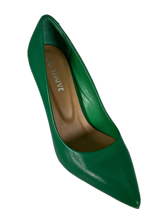 ExclusiveShoes Leather Green Heels