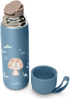 Nuvita Kids Stainless Steel Thermos Water Bottle Light Blue 400ml