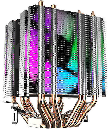 Darkflash L6 Охладител за ЦПУ за Socket /A/M/4/A/M/5/1/1/5/x/ с RGB Осветление Черен
