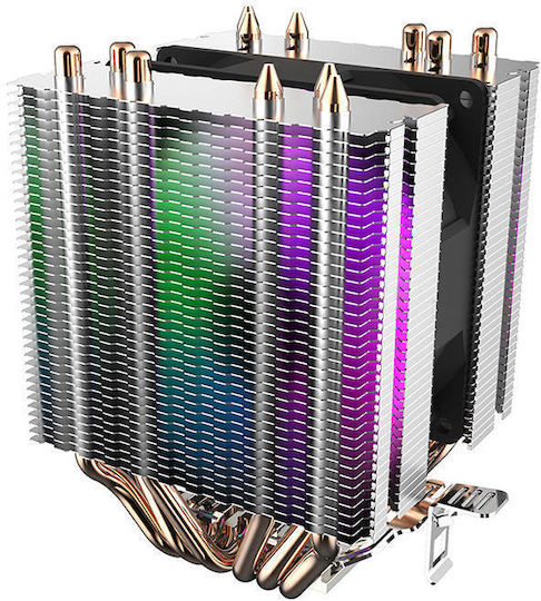 Darkflash L6 Охладител за ЦПУ за Socket /A/M/4/A/M/5/1/1/5/x/ с RGB Осветление Черен