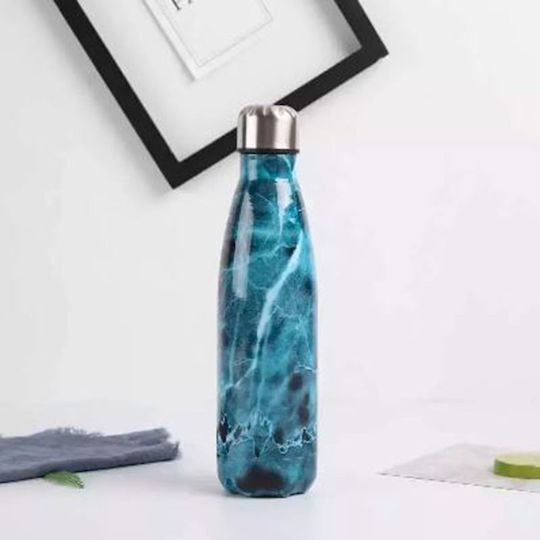 Sugar Love Μπουκάλι Θερμός Ανοξείδωτο 500ml Μπλε