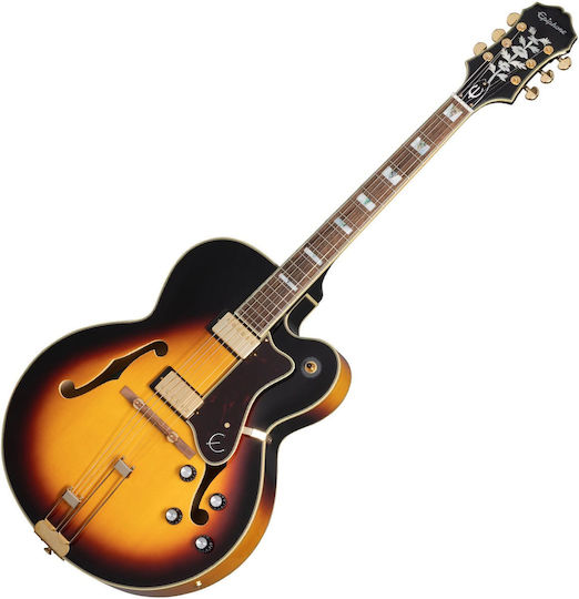 Epiphone Broadway Chitară Electrică Telecaster cu HH Configurație Doze Sunburst Vintage