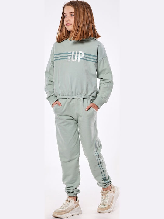 Kids Sweatpants Set Green 2pcs